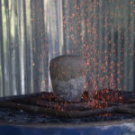 Brenntiegel beim Brennprozess in Ratanakiri